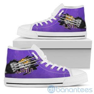 Scratches Claws LSU Tigers High Top Shoes Product Photo