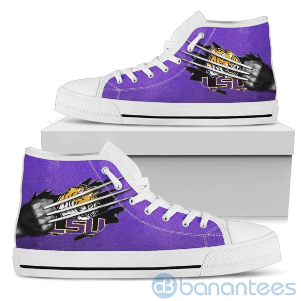 Scratches Claws LSU Tigers High Top Shoes Product Photo
