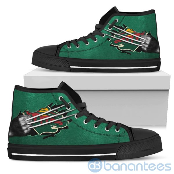 Scratches Claws Minnesota Wild High Top Shoes Product Photo