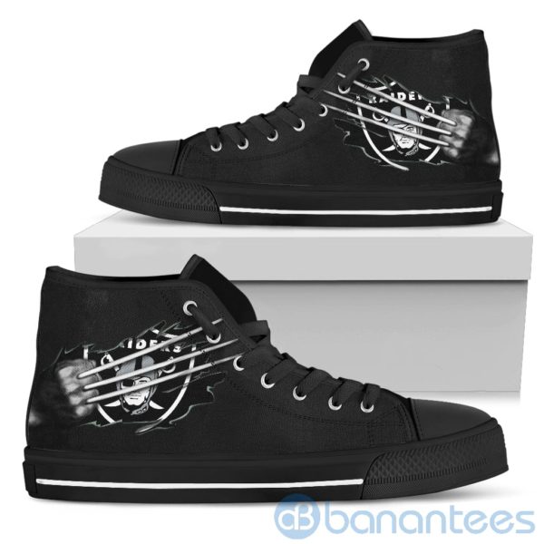 Scratches Claws Oakland Raiders High Top Shoes Product Photo