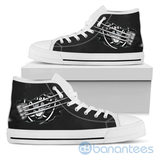 Scratches Claws Oakland Raiders High Top Shoes Product Photo
