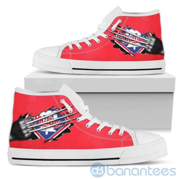 Scratches Claws Philadelphia Phillies High Top Shoes Product Photo