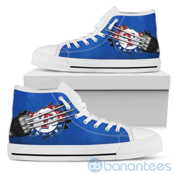 Scratches Claws Texas Rangers High Top Shoes Product Photo