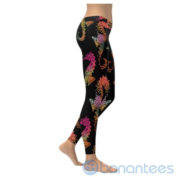 Seahorse Black Leggings For Women Product Photo