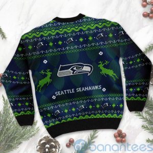 Seattle Seahawks American Football Black Ugly Christmas 3D Sweater Product Photo