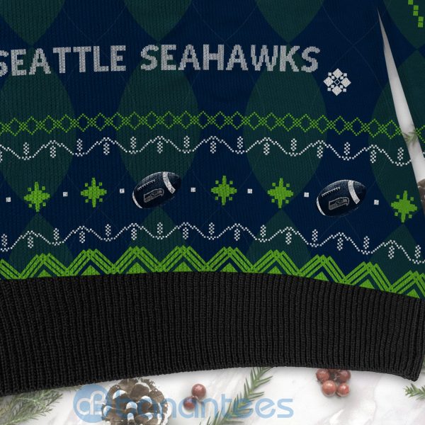 Seattle Seahawks American Football Black Ugly Christmas 3D Sweater Product Photo