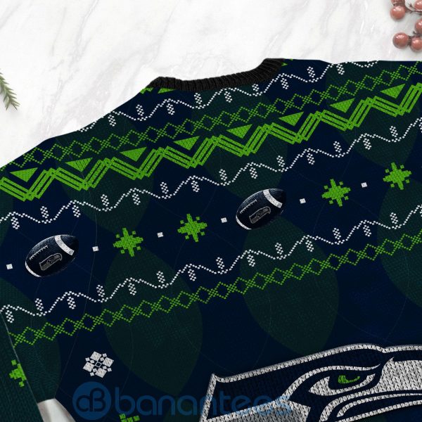 Seattle Seahawks American Football Black Ugly Christmas 3D Sweater Product Photo
