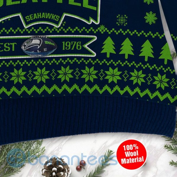 Seattle Seahawks Cute Baby Yoda Grogu Ugly Christmas 3D Sweater Product Photo