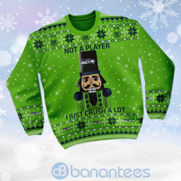 Seattle Seahawks I Am Not A Player I Just Crush Alot Ugly Christmas 3D Sweater Product Photo