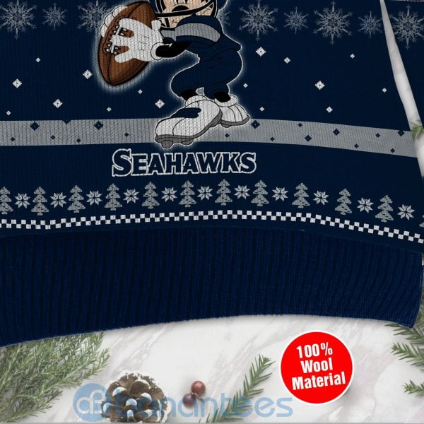 Seattle Seahawks Mickey Mouse Funny Ugly Christmas 3D Sweater Product Photo