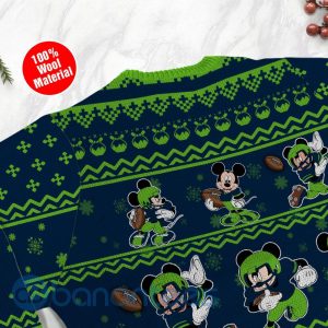 Seattle Seahawks Mickey Mouse Ugly Christmas 3D Sweater Product Photo