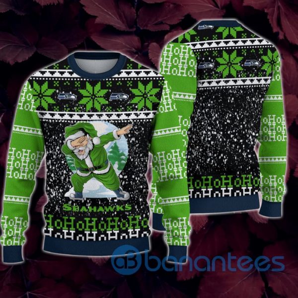 Seattle Seahawks Santa Claus Ho Ho Ho All Over Printed 3D Sweatshirt Product Photo