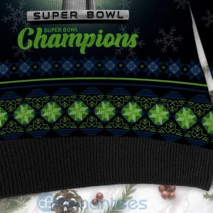 Seattle Seahawks Super Bowl Champions Cup Ugly Christmas 3D Sweater Product Photo