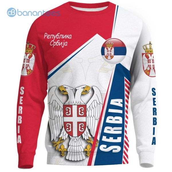 Serbia In My Heart All Over Printed 3D Sweatshirt Product Photo