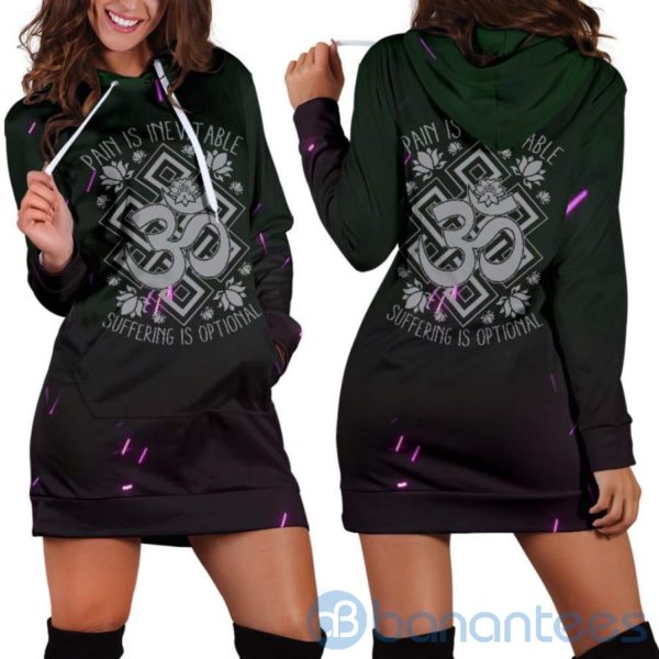 Silver Inevitable Hoodie Dress For Women Product Photo