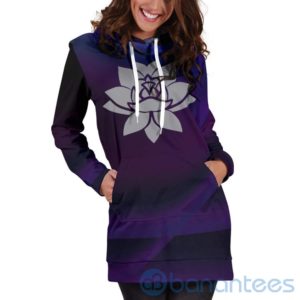 Silver Lotus Hoodie Dress For Women Product Photo