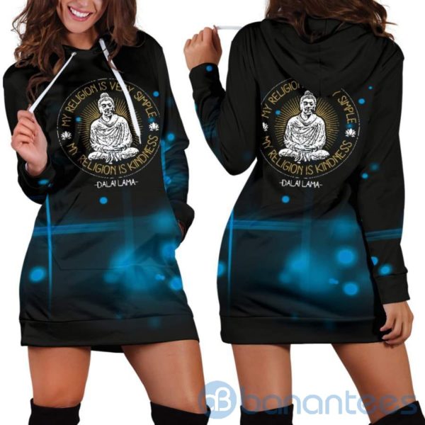 Simple Kindness Hoodie Dress For Women Product Photo