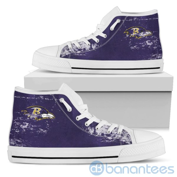 Simple Style For Fan Of Logo Baltimore Ravens High Top Shoes Product Photo
