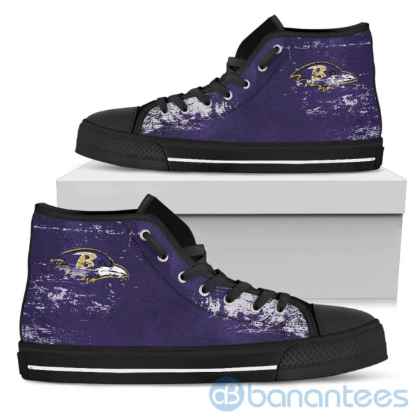Simple Style For Fan Of Logo Baltimore Ravens High Top Shoes Product Photo