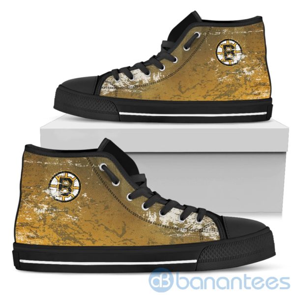 Simple Style For Fan Of Logo Boston Bruins High Top Shoes Product Photo