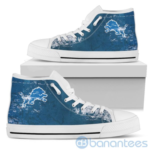 Simple Style For Fan Of Logo Detroit Lions High Top Shoes Product Photo