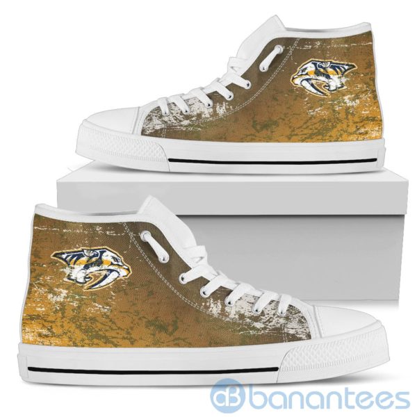 Simple Style For Fan Of Logo Nashville Predators High Top Shoes Product Photo