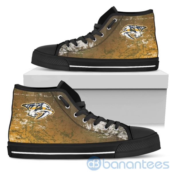 Simple Style For Fan Of Logo Nashville Predators High Top Shoes Product Photo