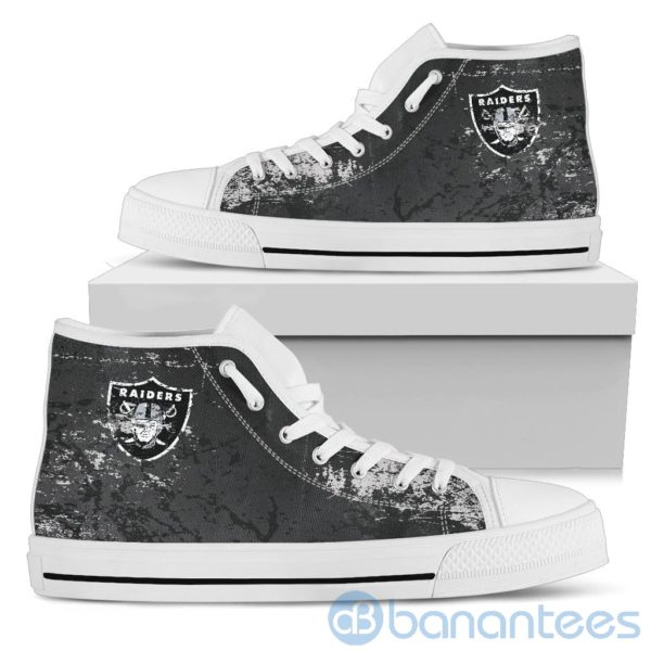 Simple Style For Fan Of Logo Oakland Raiders High Top Shoes Product Photo