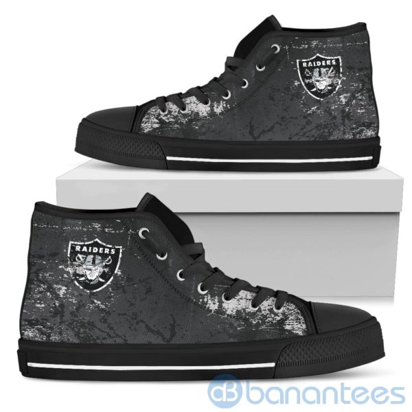 Simple Style For Fan Of Logo Oakland Raiders High Top Shoes Product Photo