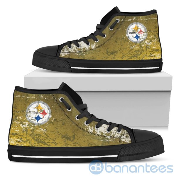 Simple Style For Fan Of Logo Pittsburgh Steelers High Top Shoes Product Photo