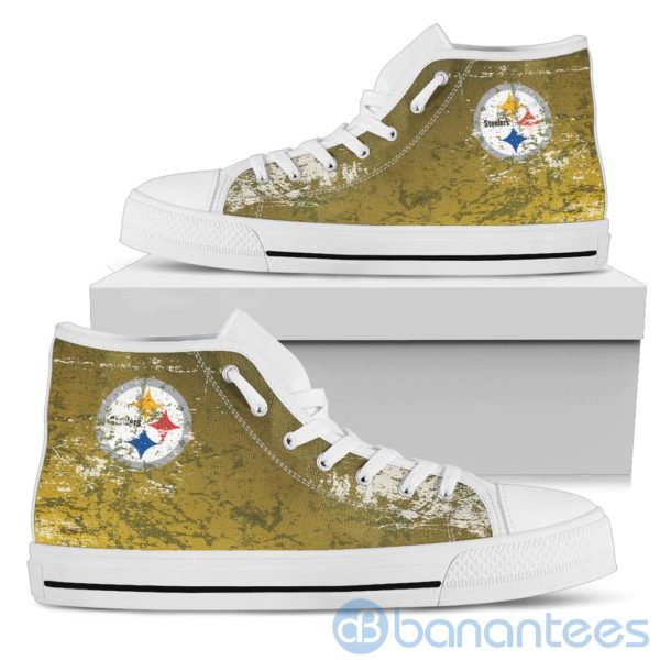 Simple Style For Fan Of Logo Pittsburgh Steelers High Top Shoes Product Photo