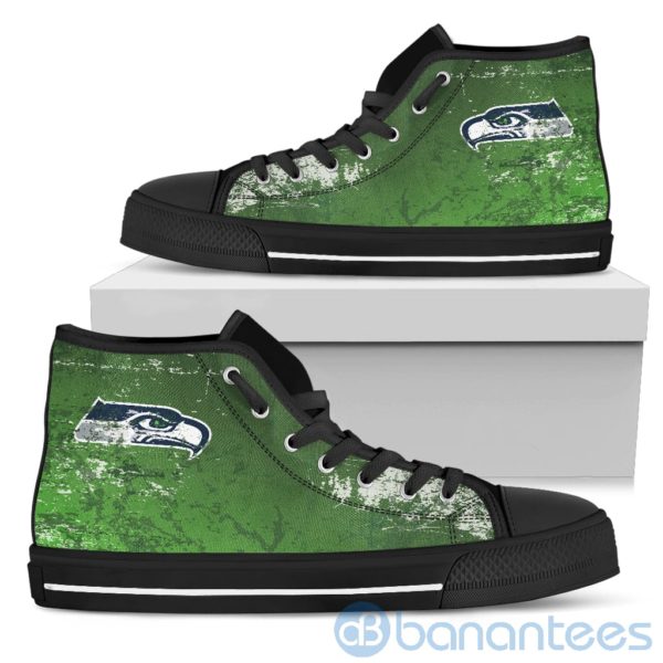 Simple Style For Fan Of Logo Seattle Seahawks High Top Shoes Product Photo