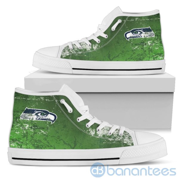 Simple Style For Fan Of Logo Seattle Seahawks High Top Shoes Product Photo