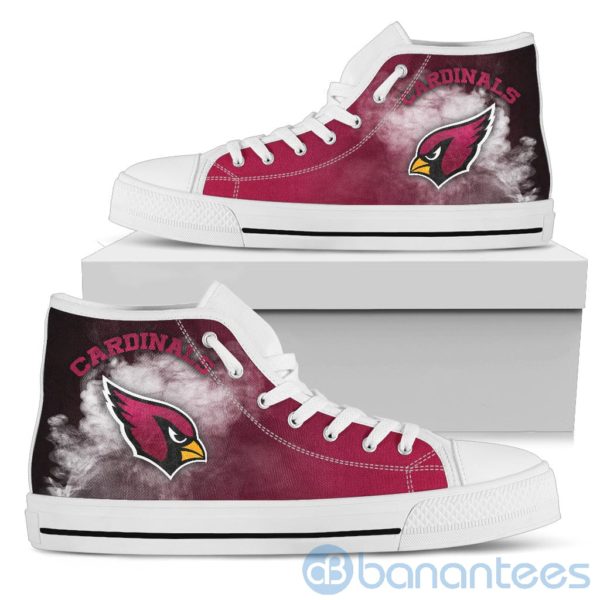 Simple Style White Smoke Arizona Cardinals High Top Shoes Product Photo