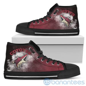 Simple Style White Smoke Arizona Coyotes High Top Shoes Product Photo