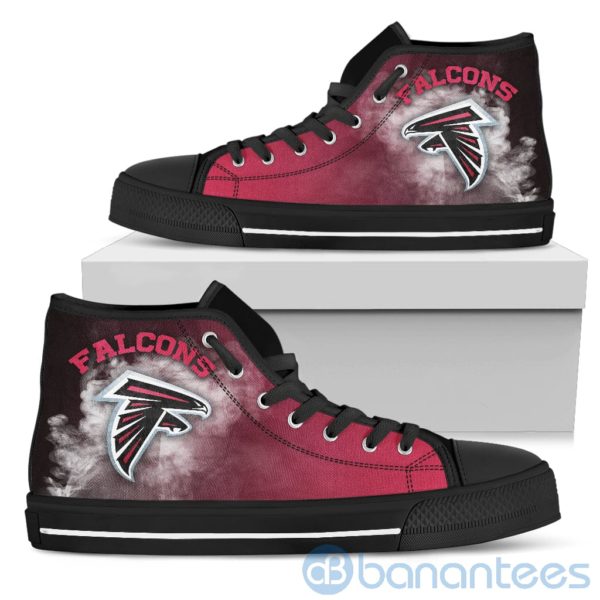 Simple Style White Smoke Atlanta Falcons High Top Shoes Product Photo