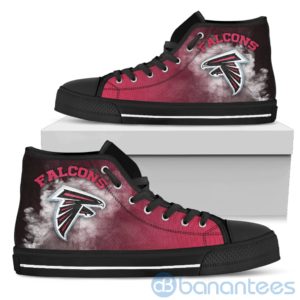 Simple Style White Smoke Atlanta Falcons High Top Shoes Product Photo