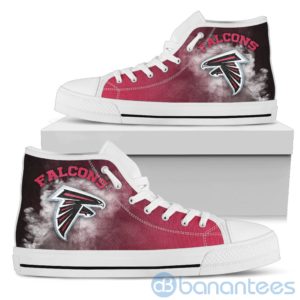 Simple Style White Smoke Atlanta Falcons High Top Shoes Product Photo