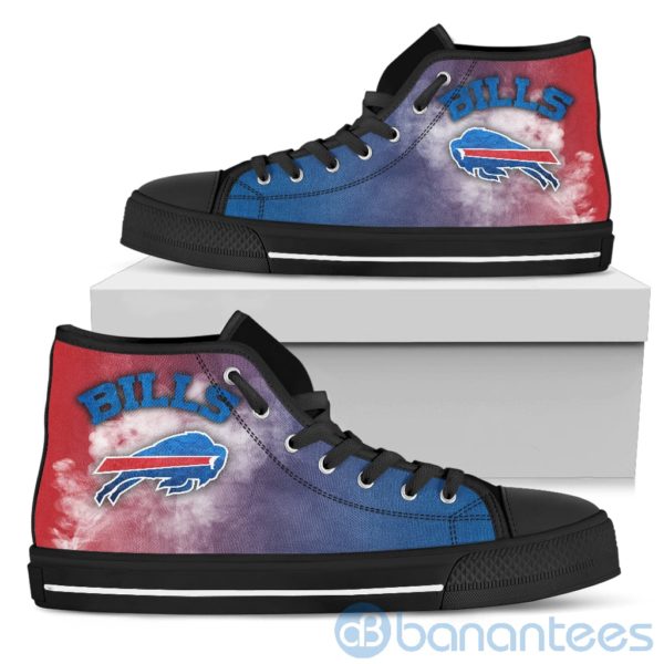 Simple Style White Smoke Buffalo Bills High Top Shoes Product Photo