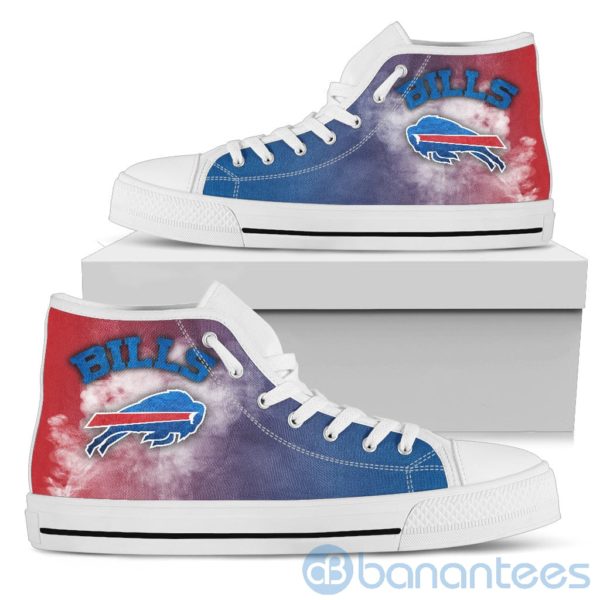 Simple Style White Smoke Buffalo Bills High Top Shoes Product Photo
