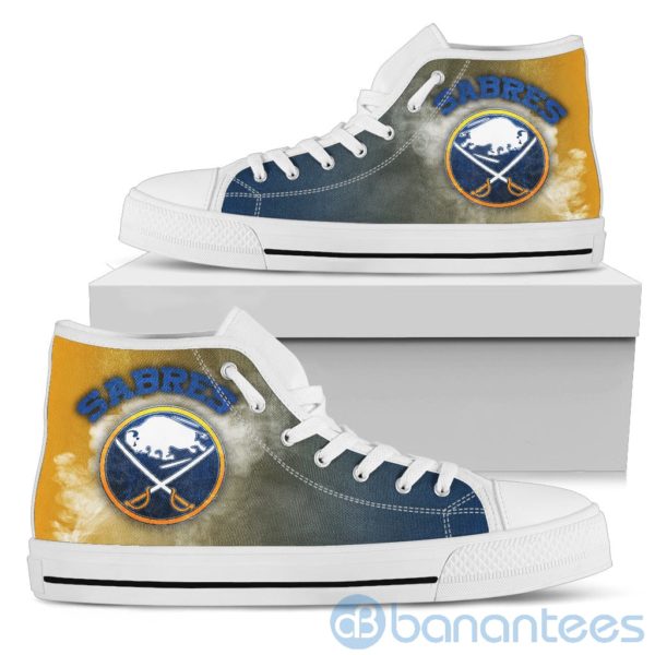 Simple Style White Smoke Buffalo Sabres High Top Shoes Product Photo