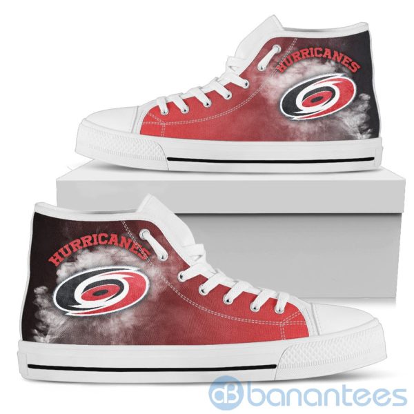 Simple Style White Smoke Carolina Hurricanes High Top Shoes Product Photo