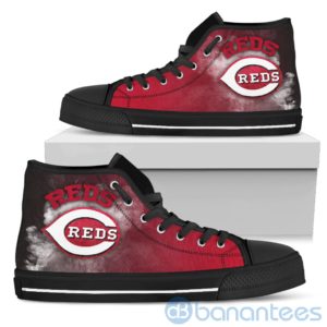Simple Style White Smoke Cincinnati Reds High Top Shoes Product Photo