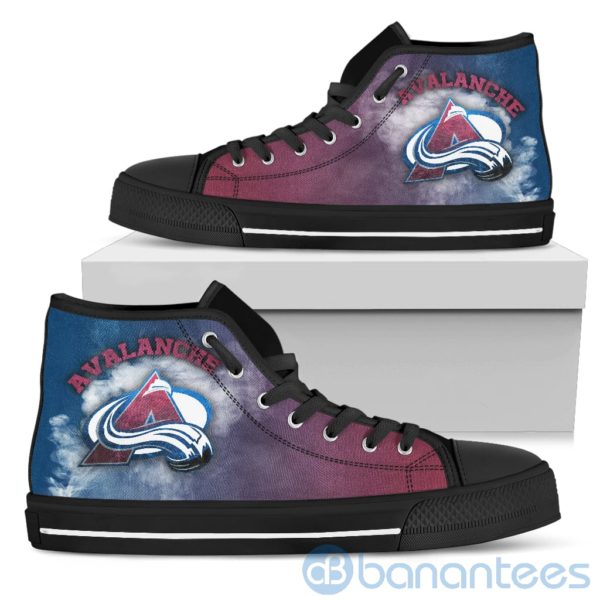 Simple Style White Smoke Colorado Avalanche High Top Shoes Product Photo