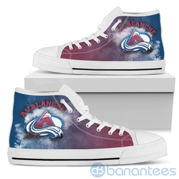 Simple Style White Smoke Colorado Avalanche High Top Shoes Product Photo