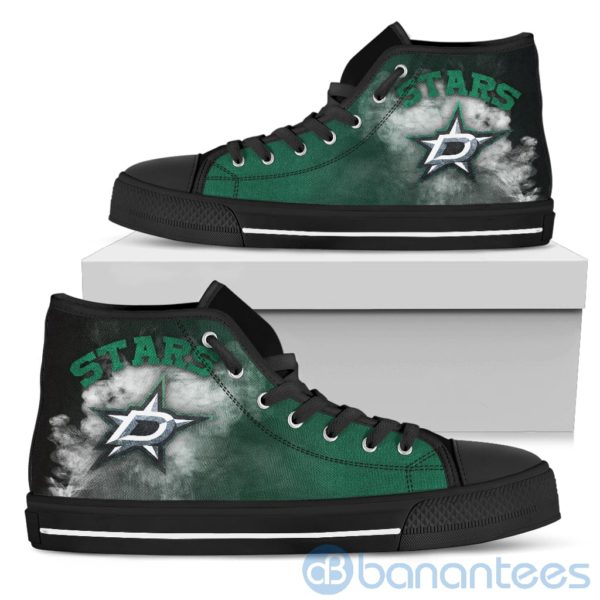 Simple Style White Smoke Dallas Stars High Top Shoes Product Photo