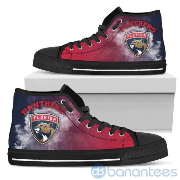 Simple Style White Smoke Florida Panthers High Top Shoes Product Photo