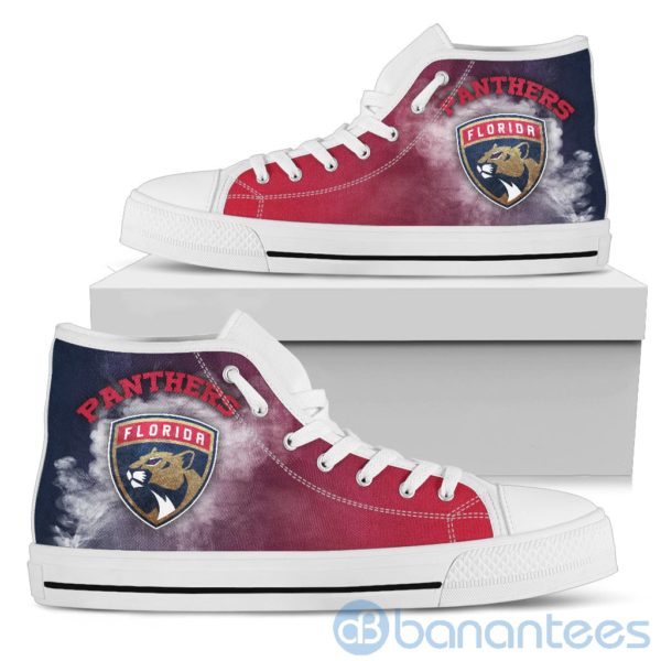 Simple Style White Smoke Florida Panthers High Top Shoes Product Photo