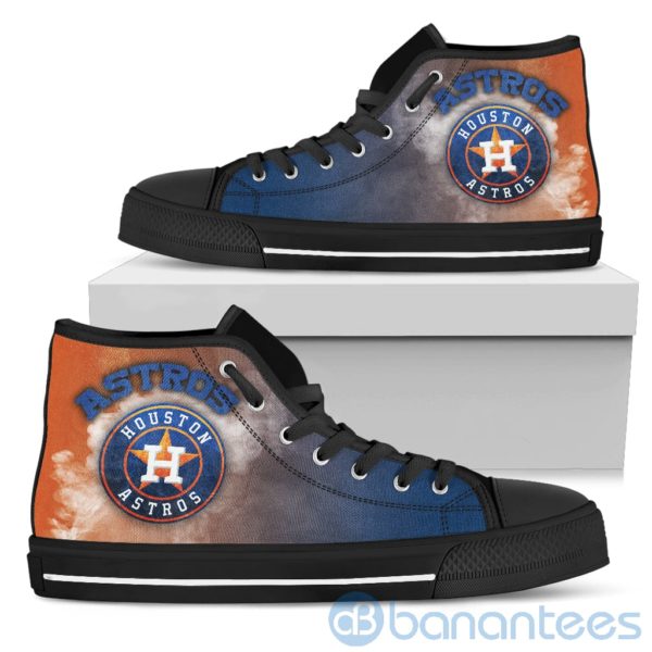 Simple Style White Smoke Houston Astros High Top Shoes Product Photo