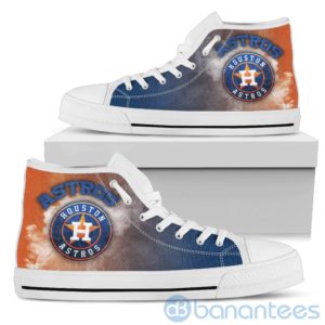 Simple Style White Smoke Houston Astros High Top Shoes Product Photo